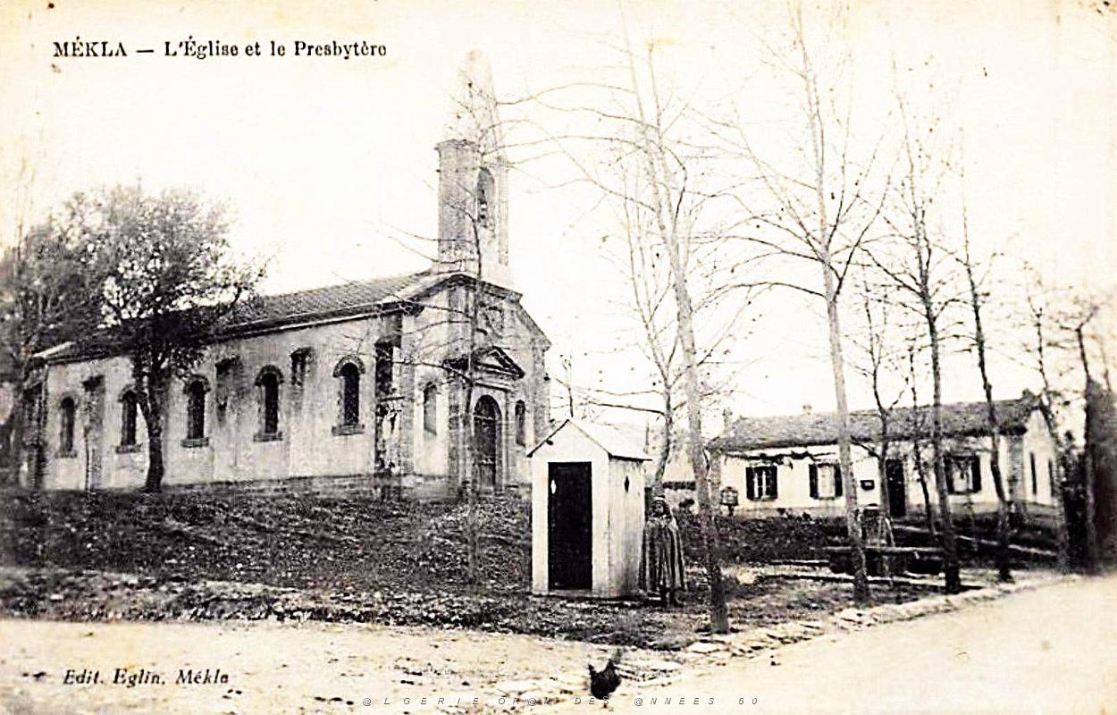 Mekla - Tizi-Ouzou - L'Eglise et le Presbytere - 1917.jpg